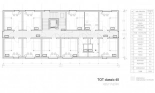 Hotel TOT Classic 45 - gotowy projekt budowlany - rzut - 2
